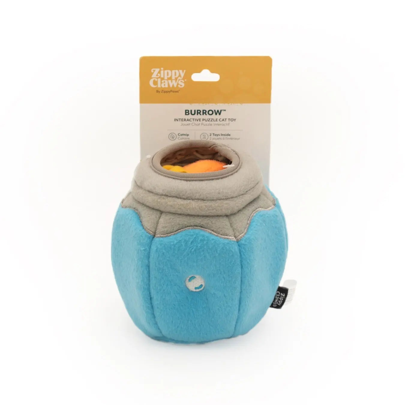 Cat Enrichment Toy 🐱 Fish Bowl Burrow with Catnip Plush Goldfish
