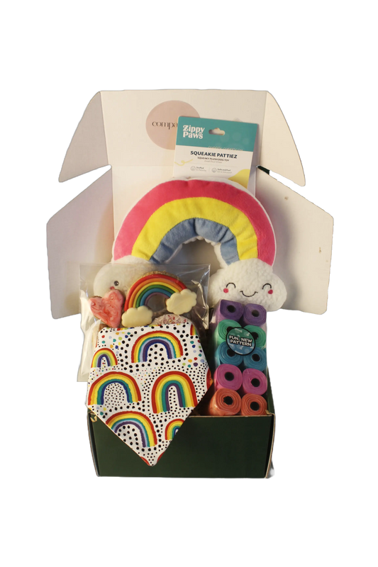 Inclusive gift box for rainbow family dogs.