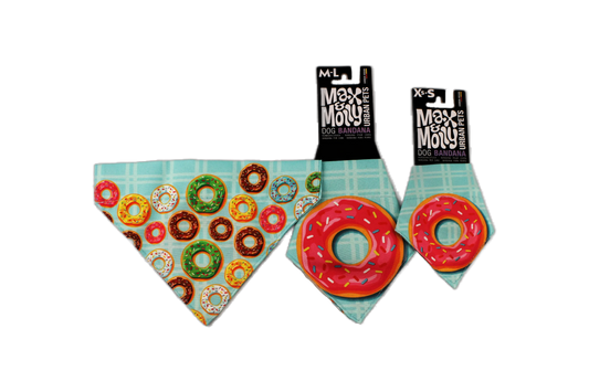 Max & Molly Donut Bandana - Perfect Pet Gift for Dogs and Cats